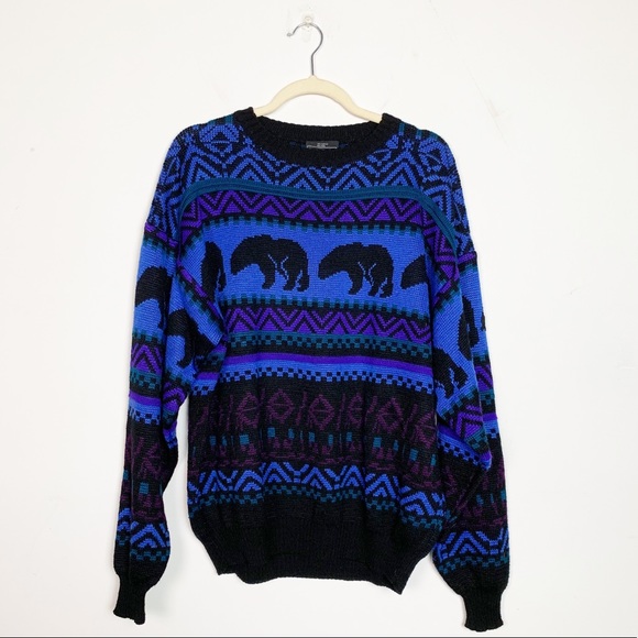 Vintage Other - Demetre Vintage 90’s Kodiak Bear Sweater Large